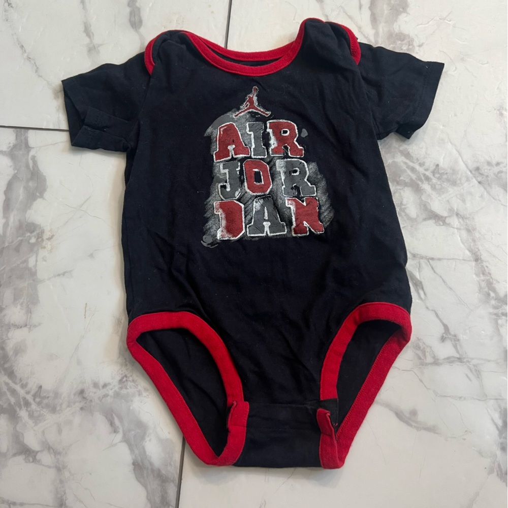 Jordan Air Bodysuit in Black and Red